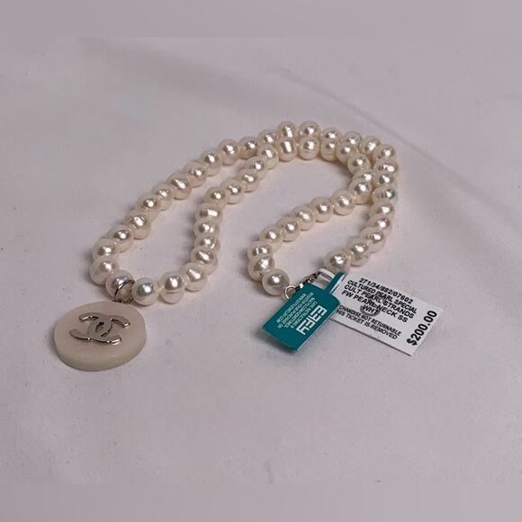 EFFY Cultured Freshwater Pearl 18" Necklace Chanel - Picture 6 of 10